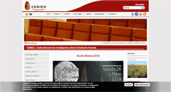 Desktop Screenshot of cenieh.es